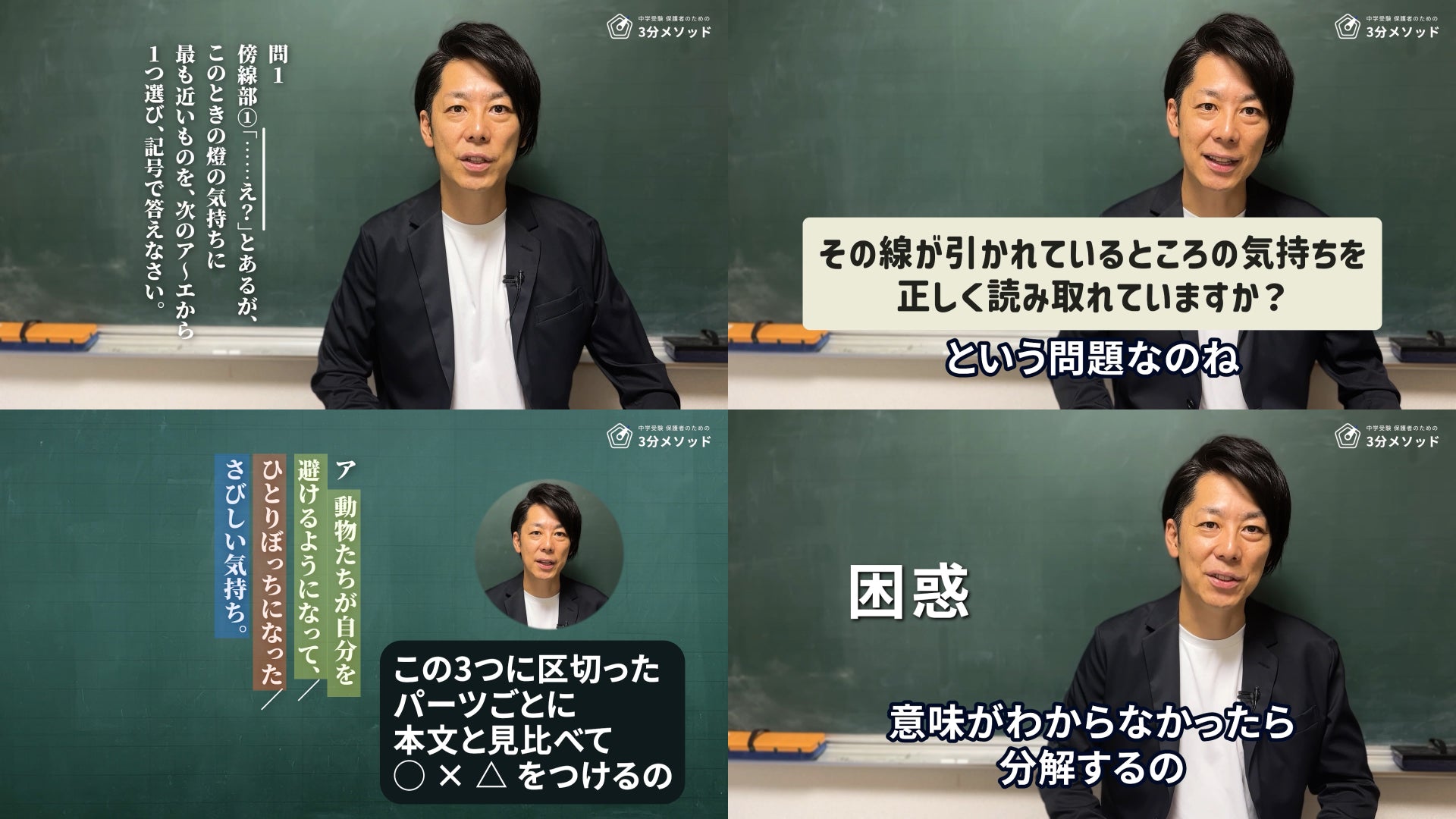 【国語】授業動画 #5 選択問題①(気持ちを選ぶ)の解き方