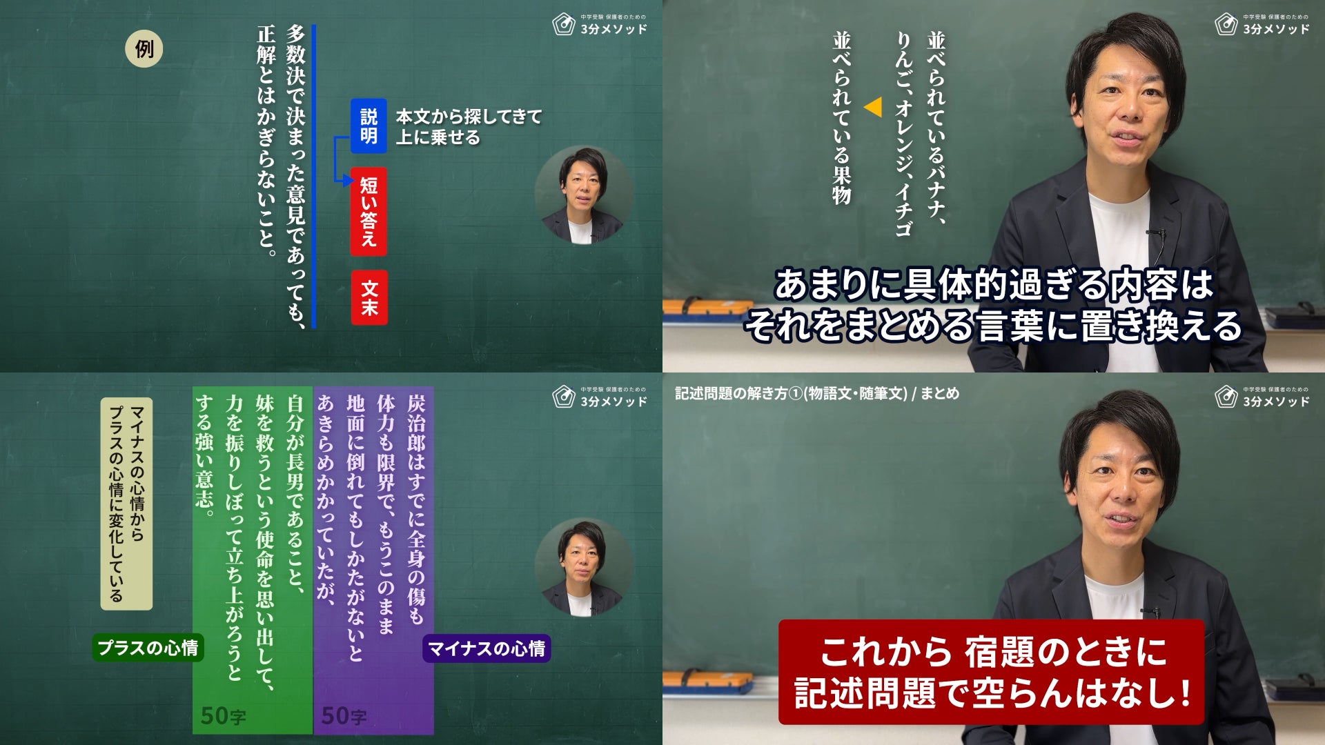 【国語】授業動画 #9 記述問題の解き方①(物語文・随筆文)