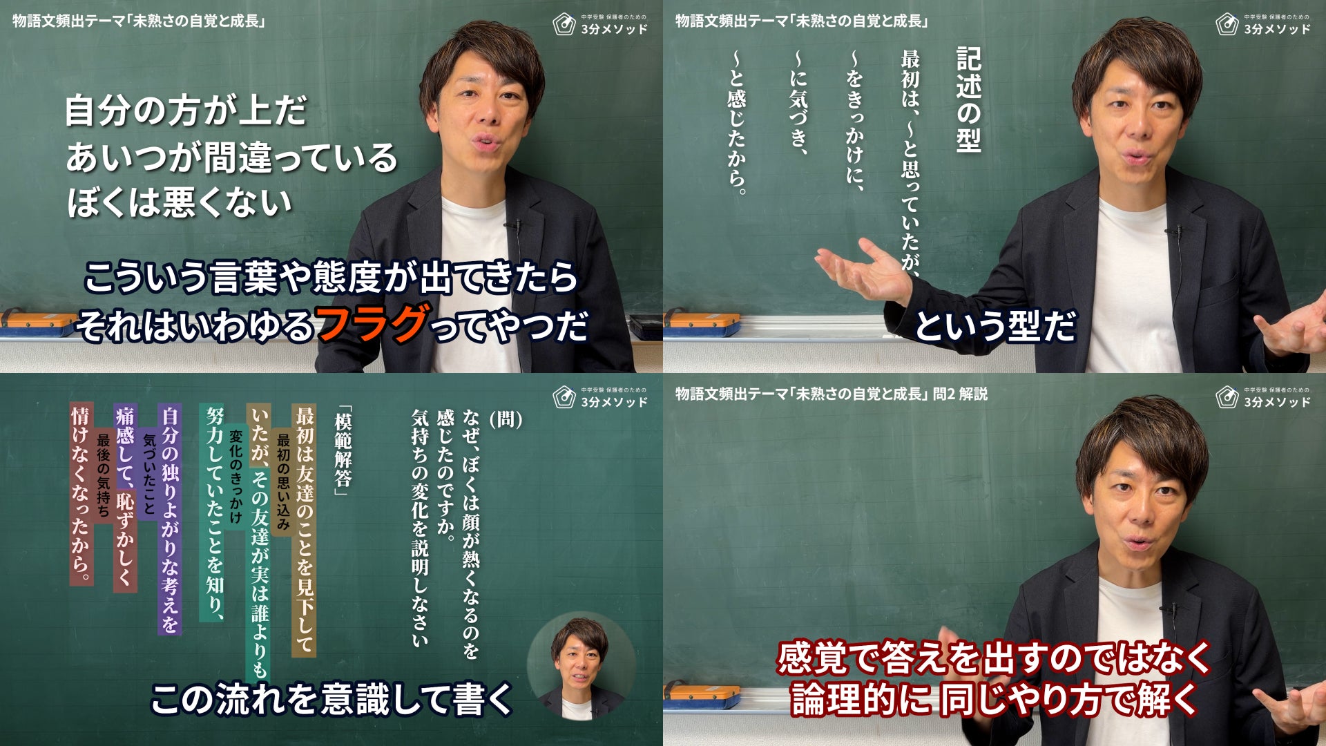 【国語】授業動画 #11 物語文頻出テーマ「未熟さの自覚と成長」